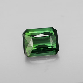 Turmalina verde natural 1,44ct, corte esmeralda, VVS