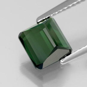Turmalina verde natural 2,08ct, corte esmeralda, VVS
