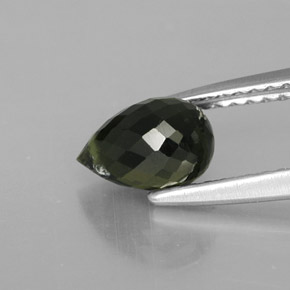 Turmalina verde natural 1,14ct, briolete, VS