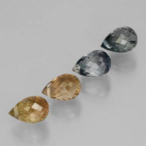 Pedras preciosas de turmalina multicolorido natural de 3,54 ct, briolete, VVS-VS