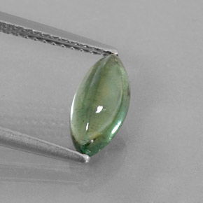 Turmalina verde natural 1,25ct, transparente, transparente/translúcido