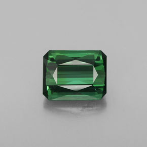 Turmalina verde natural 1,68ct, corte esmeralda, VVS