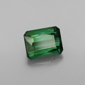 Turmalina verde natural 1,68ct, corte esmeralda, VVS