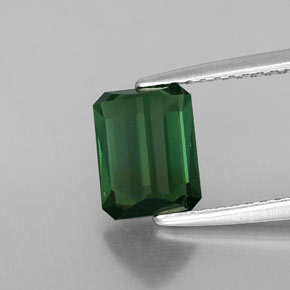 Turmalina verde natural 1,68ct, corte esmeralda, VVS