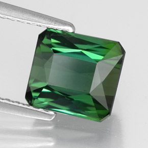 Turmalina verde natural 2,01ct, corte esmeralda, VVS-VS