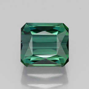 Turmalina verde natural 1,56ct, corte esmeralda, VVS-VS