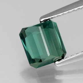 Turmalina verde natural 1,56ct, corte esmeralda, VVS-VS
