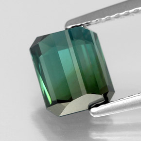 Turmalina verde natural 1,88ct, corte esmeralda, VVS