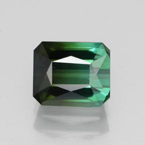 Turmalina verde natural 1,72ct, corte esmeralda, VVS-VS