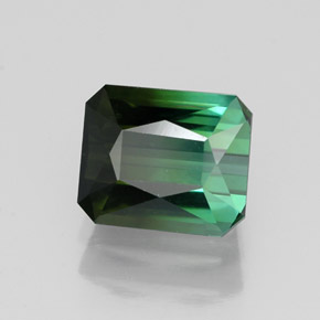 Turmalina verde natural 1,72ct, corte esmeralda, VVS-VS