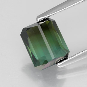 Turmalina verde natural 1,72ct, corte esmeralda, VVS-VS