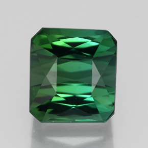 Turmalina verde natural 2,53ct, corte esmeralda, VVS