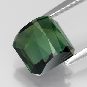 Turmalina verde natural 2,53ct, corte esmeralda, VVS