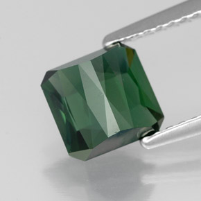 Turmalina verde natural 1,67ct, corte esmeralda, VVS-VS