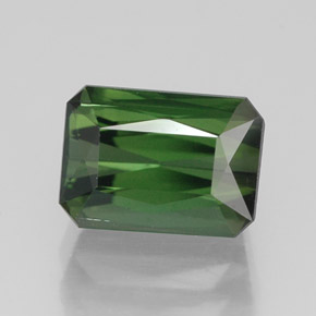 Turmalina verde natural 1,87ct, corte esmeralda, VVS