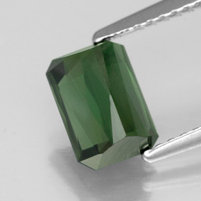 Turmalina verde natural 1,87ct, corte esmeralda, VVS