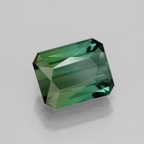 Turmalina verde natural 1,45ct, corte esmeralda, VVS