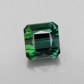 Turmalina verde natural 2,06ct, corte esmeralda, VVS