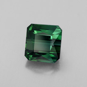 Turmalina verde natural 2,06ct, corte esmeralda, VVS