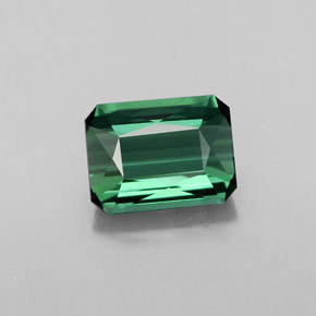Turmalina verde natural 1,51ct, corte esmeralda, VVS