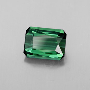 Turmalina verde natural 1,51ct, corte esmeralda, VVS