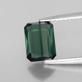 Turmalina verde natural 1,51ct, corte esmeralda, VVS