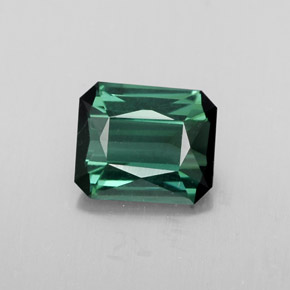 Turmalina verde natural 1,53ct, corte esmeralda, VVS