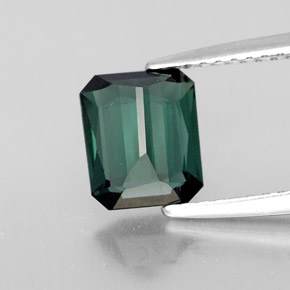 Turmalina verde natural 1,53ct, corte esmeralda, VVS