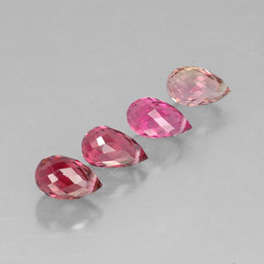Pedras preciosas de turmalina multicolorido natural de  ct, briolete, VVS-VS