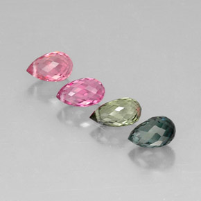 Pedras preciosas de turmalina multicolorido natural de  ct, briolete, VVS-VS