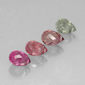 Pedras preciosas de turmalina multicolorido natural de  ct, briolete, VVS-VS