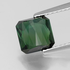 Turmalina verde natural 1,77ct, corte esmeralda, VVS