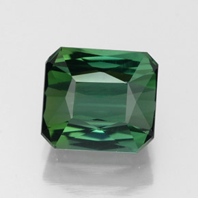 Turmalina verde natural 1,80ct, corte esmeralda, VVS