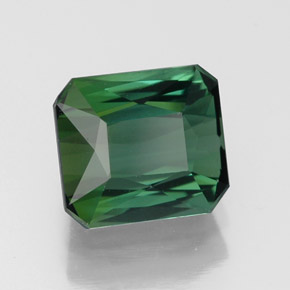 Turmalina verde natural 1,80ct, corte esmeralda, VVS