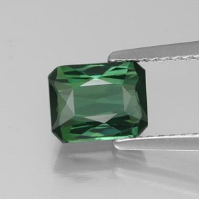 Turmalina verde natural 1,40ct, corte esmeralda, VVS