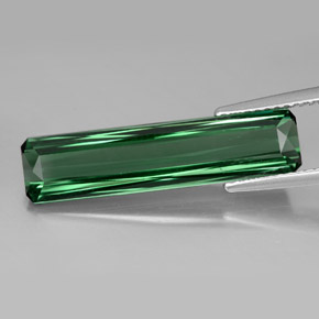 Turmalina verde natural 5,50ct, corte esmeralda, VVS-VS