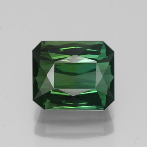 Turmalina verde natural 1,79ct, corte esmeralda, VVS-VS