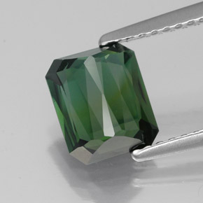 Turmalina verde natural 1,79ct, corte esmeralda, VVS-VS