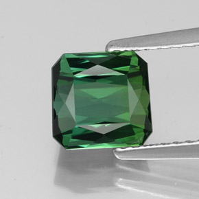Turmalina verde natural 1,76ct, corte esmeralda, VVS-VS