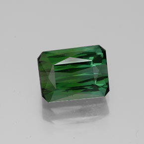 Turmalina verde natural 1,73ct, corte esmeralda, VS