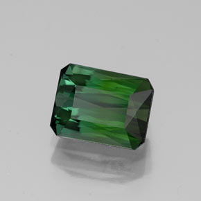 Turmalina verde natural 1,73ct, corte esmeralda, VS
