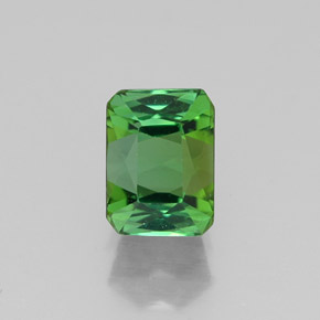 Turmalina verde natural 1,11ct, corte esmeralda, VVS-VS