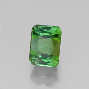 Turmalina verde natural 1,11ct, corte esmeralda, VVS-VS