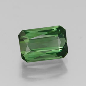 Turmalina verde natural 1,00ct, corte esmeralda, VVS-VS