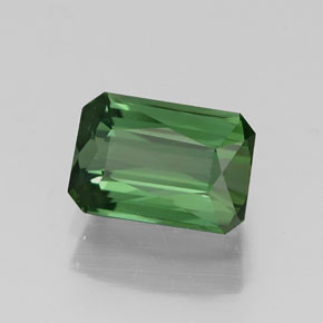 Turmalina verde natural 1,00ct, corte esmeralda, VVS-VS