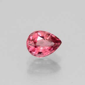 Turmalina rosa natural 0,60ct, formato de pêra, VVS-VS