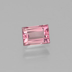 Turmalina rosa natural 0,42ct, baguete, VVS