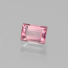 Turmalina rosa natural 0,42ct, baguete, VVS