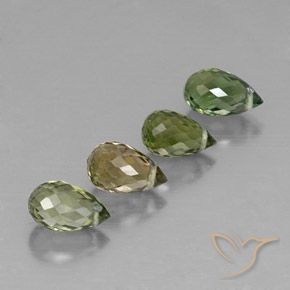 Pedras preciosas de Turmalina verde escuro natural de 2.20 ct, Briolette, VS