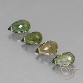 Pedras preciosas de Turmalina verde escuro natural de 2.20 ct, Briolette, VS